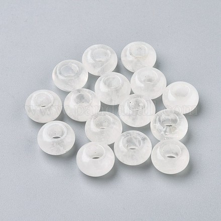 Perline europee in cristallo di quarzo naturale X-G-G740-14x8mm-25-1