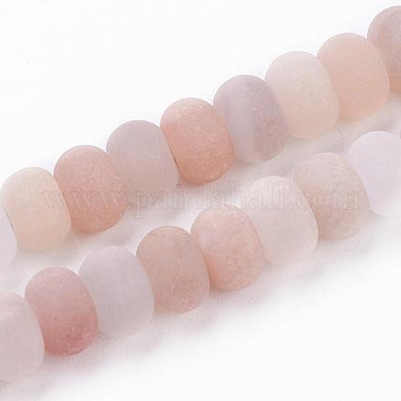 Natürliche rosa Aventurin Perlen Stränge G-F520-25-1