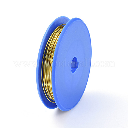 ラウンド銅クラフトワイヤー  ジュエリー作りのための  ゴールドカラー  0.6mm  約30m /ロール CWIR-E004-0.6mm-G-1
