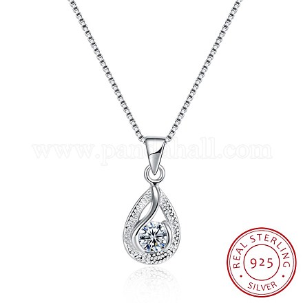 Trendy 925 Sterling Silver Pendant Necklaces NJEW-BB22416-1