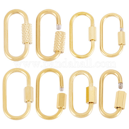 8 шт. 4 стиля подвески-карабиновые замки из нержавеющей стали 304 STAS-TA0002-90-1