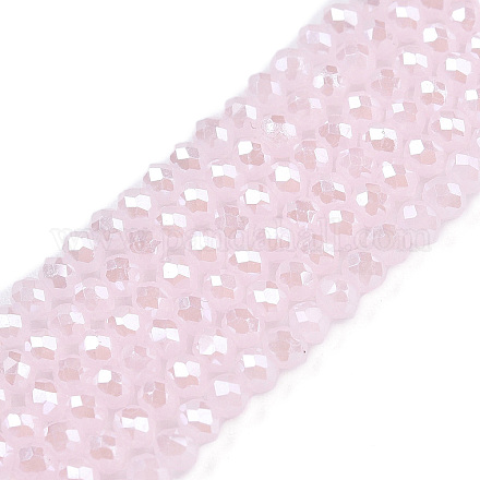 Стеклянные бусины с гальваническим покрытием  EGLA-A044-J1mm-A02-1