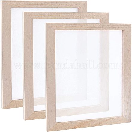 Wholesale SUPERFINDINGS 3Pcs 30x20x1.25cm Rectangle Burly Wood Paper Making  Mould Frame Screen Tools Deckle Screen Printing Frame for DIY Paper Craft 