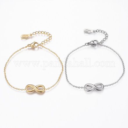 304 Stainless Steel Link Bracelets BJEW-K154-02-1