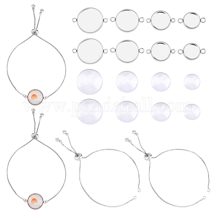 Наборы для изготовления браслетов из пустых купольных звеньев своими руками DIY-DC0002-48-1