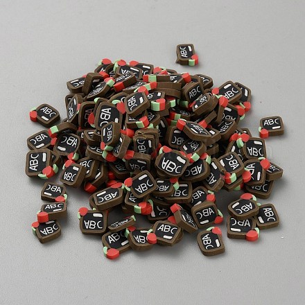 Кабошоны из полимерной глины школьной тематики ручной работы CLAY-WH20002-02D-1