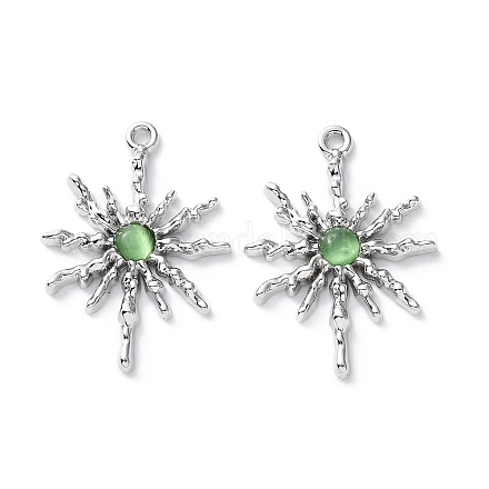 Подвески для кошачьего глаза из сплава PALLOY-D007-08P-A-1