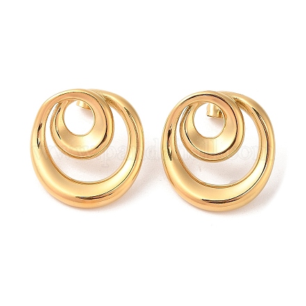 Ионное покрытие (ip) серьги-гвоздики из нержавеющей стали 304 для женщин EJEW-S227-28G-1