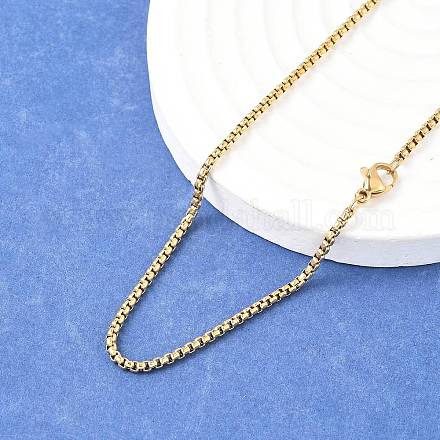 Ионное покрытие (ip) 304 нержавеющая сталь венецианская цепь ожерелье изготовление STAS-A028-N032G-1