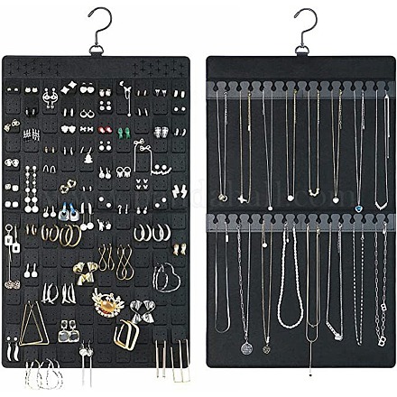 Фетровые двухсторонние подвесные украшения рулоны для сережек ожерелий браслетов PW-WG35DBD-01-1