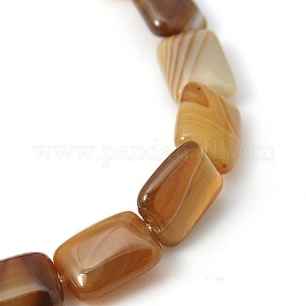 Natural Striped Agate/Banded Agate Beads Strands G-G298-10x14mm-06-1