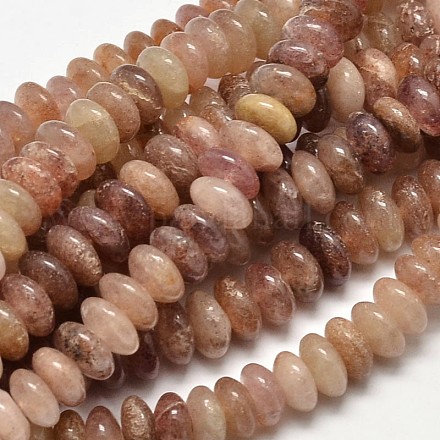Rondelle Natural Red Star Stone Beads Strands G-P109-06-1
