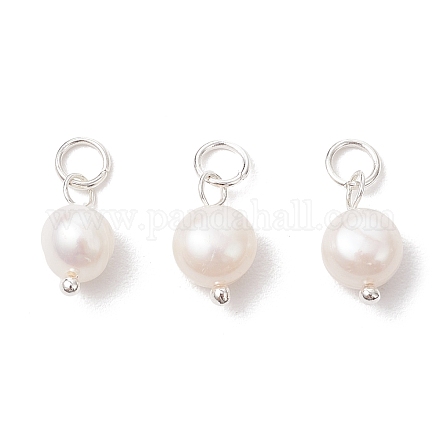 Подвески из натурального культивированного пресноводного жемчуга с двух сторон полированные PALLOY-JF04036-02-1