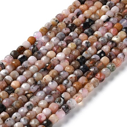 Chapelets de perles en opale rose naturelle G-M421-B03-01-1