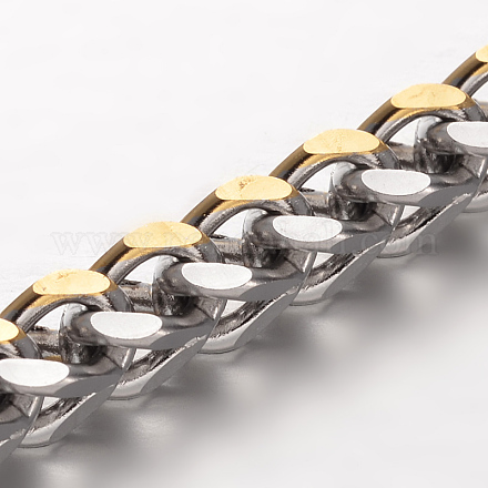 304 de acero inoxidable pulseras de cadena de trigo BJEW-F215-04-M-1