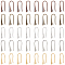 60Pcs 5 Colors Brass Earring Hooks for Earring Designs, Ear Wire, Lead Free & Cadmium Free, Mixed Color, 20.5x8.5x2.5mm, Hole: 2mm, 18 Gauge, Pin: 1mm, 12pcs/color