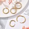 304 Stainless Steel Hoop Earrings, Ion Plating(IP), Real 18K Gold Plated, 16~24x2.5mm
