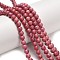 Natural Rhodonite Beads Strands, Round, Grade A, 6.5mm, Hole: 0.6mm, about 65pcs/strand, 15.55 inch(39.5cm)