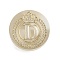 Golden Tone Crown Initial Wax Seal Brass Stamp Heads, for Wax Seal Stamp, Letter D, 25x14.5mm, Hole: 7mm