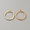 Alloy Open Back Bezel Pendants, for DIY UV Resin, Epoxy Resin, Pressed Flower Jewelry, Round, Light Gold, 19.5x17x1.5mm, Hole: 1.5mm