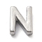 304 Stainless Steel Charms, Letter Charm, Letter N, 9.5x7.5x3mm, Hole: 1.6mm