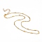 304 Stainless Steel Link Chains Necklaces, with Brass Curb chain extender, Golden, 16.10 inch(40.9cm)