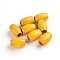 Dyed Barrel Natural Wood Beads, Lead Free, Yellow, 28~30x20mm, Hole: 8.5~10.5mm