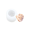 Rose Flower Shape DIY Candle Silicone Molds, for Scented Candle Making, White, 3.2x2.7cm