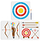 1 Set Archery PET Hollow Out Drawing Painting Stencils, for DIY Scrapbook, Photo Album, with 1Pc Art Paint Brushes, Mixed Shapes, 300x300mm, 3pcs/set