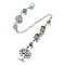 Alloy Tree Dowsing Pendulums, with Rack Plating Brass Findings and Natural Green Aventurine Beads, 187mm