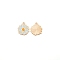 Zinc Alloy Pendants, With Emanel, Flower, Light Sky Blue, 17.5x16x1mm, Hole: 1.5mm