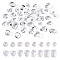 40Pcs 8 Styles Transparent Glass Rhinestone Cabochons, Faceted, Pointed Back, Clear, 10~14x8~10x5~7mm, 5pcs/style