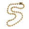 304 Stainless Steel Ball Chain Necklaces, PVD Vacuum Plating, Golden, 17.72 inch(45cm), 6mm
