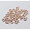 Spring Gate Rings, Rose Gold, 7x8mm, Hole: 2mm