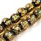 Handmade Dichroic Foil Glass Beads Strands, Rondelle, Dark Goldenrod, 11~11.5mm, Hole: 1.6mm, about 33pcs/strand, 13.27''(33.7cm)
