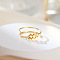 Twelve Constellations 925 Sterling Silver Finger Rings, Golden, Aquarius, Inner Diameter: 16~19mm