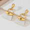 Alloy & Acrylic Stud Dangle Earrings, Golden, Bag, 56x34mm