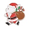 Christmas Theme Enamel Pins, Zinc Alloy Animal Brooches for Backpack Clothes, Platinum, 41x35.5mm