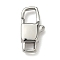 304 Stainless Steel Lobster Claw Clasps, Rectangle, Stainless Steel Color, 16x8x4mm, Hole: 3x2.5mm