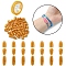 Plastic Breakaway Clasps, with Nylon Thread, Gold, 24x9mm, Hole: 2.5mm