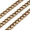 Oxidation Aluminum Cuban Link Chains, with Spool, Unwelded, Golden, 11x8x2mm, about 98.43 Feet(30m)/Roll