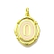 Brass Pendants, with Enamel, Oval with Letter, Real 18K Gold Plated, with Jump Ring, Letter O, 20x15~15.5x2mm, Hole: 3.5mm