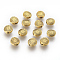 Tibetan Style Alloy Beads, Lead Free & Cadmium Free, Flat Round with Flower, Antique Golden, 8.5x8.5x3.5mm, Hole: 1.5mm