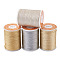 Pandahall Polyester Braided Cord, with Metallic Cord, Mixed Color, 1mm, about 7m/roll, 4 colors, 1roll/color, 4rolls/set