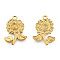 Ion Plating(IP) 201 Stainless Steel Pendants, Sunflower, Real 18K Gold Plated, 26x18x2.5mm, Hole: 2mm