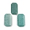 Natural Amazonite Pendants, Faceted Rectangle Charms, 34~35.5x19~20.5x7~8mm, Hole: 1.6mm