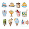 22Pcs 11 Style Summer Theme Food Computerized Embroidery Cloth Self Adhesive Patches, Costume Accessories, Mixed Patterns, 2.3~4.2x1.6~3.4x0.2cm, 2pcs/style