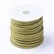 Faux Suede Cord, Faux Suede Lace, Dark Olive Green, 3x1.5mm, about 5.46 yards(5m)/roll, 25rolls/bag