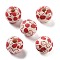 Fruit Theme Wood European Beads, Large Hole Beads, Apple, 15.5~16x14.5mm, Hole: 4mm