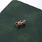 Brass Crystal Rhinestone Clip on Nose Rings, No Piercing Nose, Jewelry, Rose Gold, Flower, 10x5mm